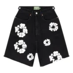 Denim Tears Cotton Wreath Jean Shorts Black