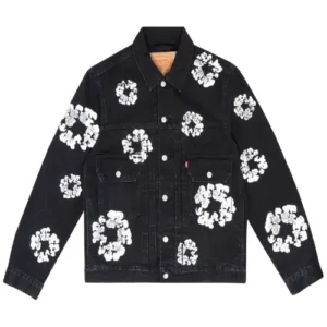 Denim Tears Type – 2 All Over Wreath Jacket Black